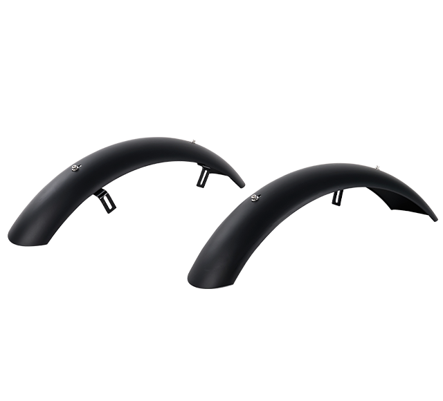 side view of Ebike Rear Fenders in black color