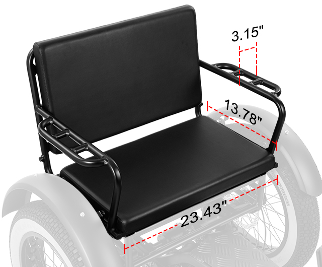 Addmotor GREATTAN L Etrike Passenger Seat detail view