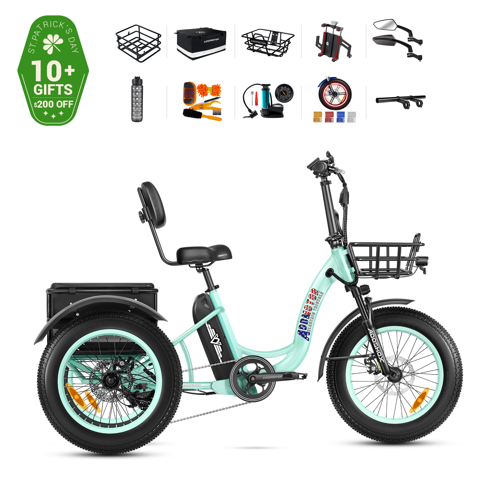 TRIKETAN M-330 electric trike longer range, shining colors