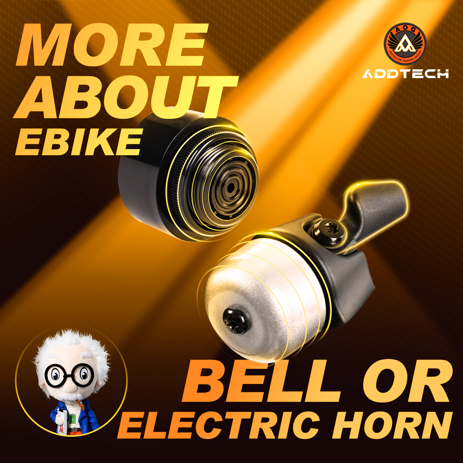 ADDTECH | Electric Bike Mechanical Components - Bike Bell or Electric Horn