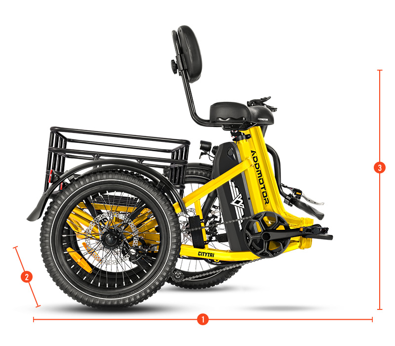 Folded E-trike Size