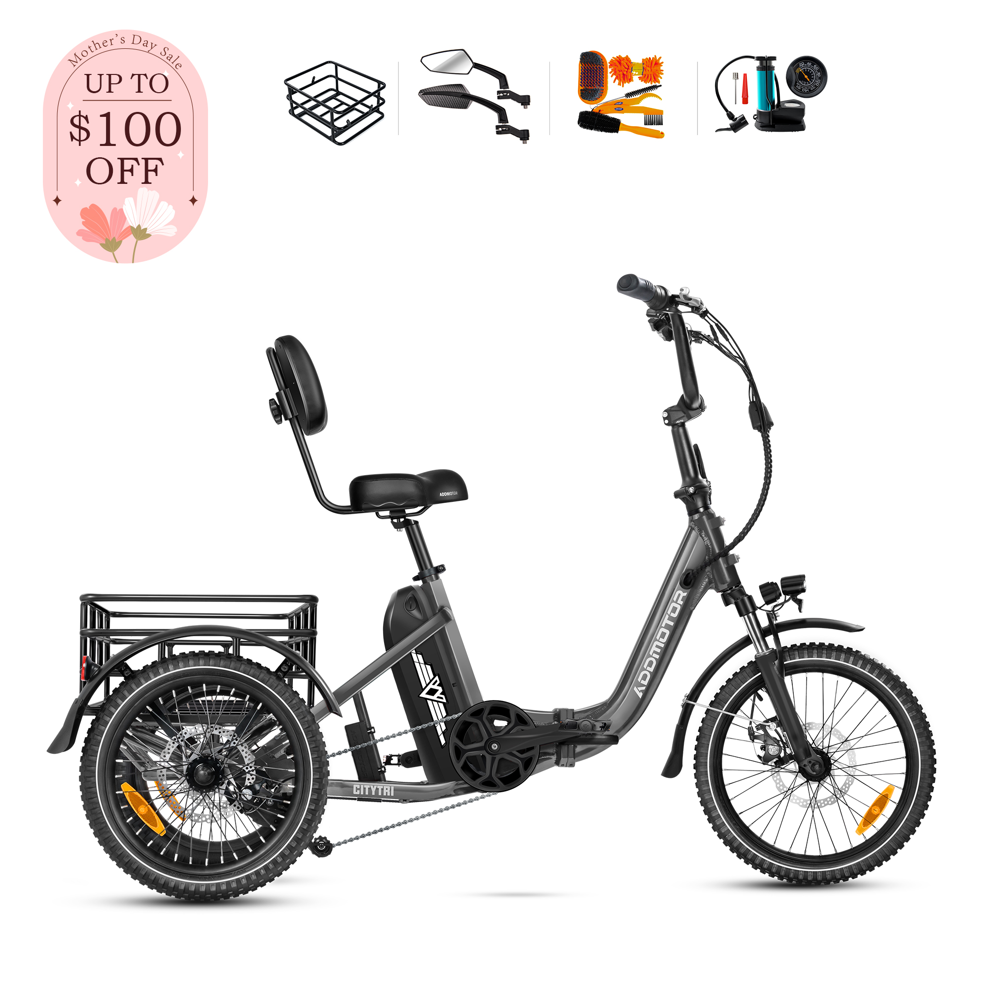 CITYTRI E-310 Mini Electric Trike with 4 gifts