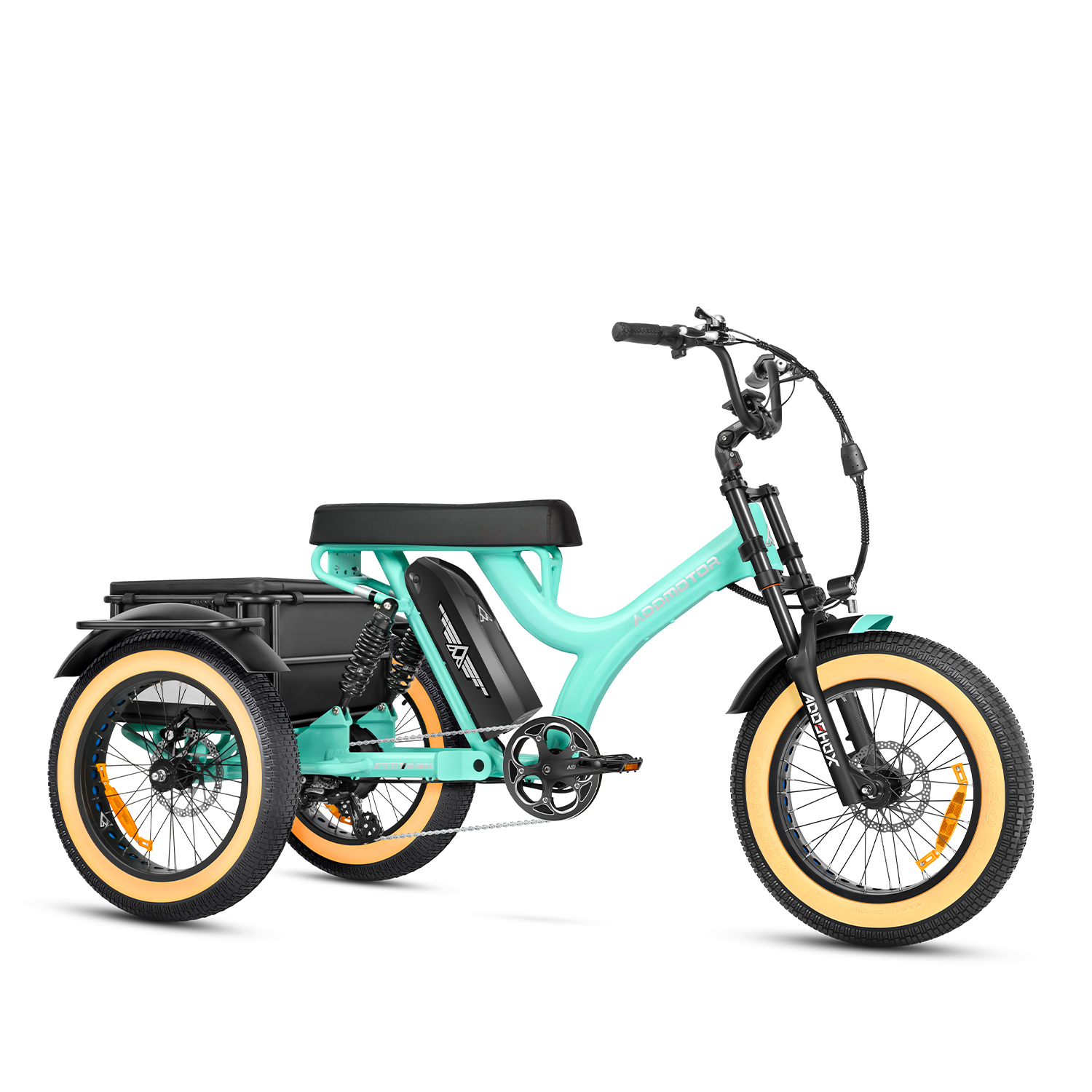 Herotri M-365X Electric Tricycle for 2 Adults in Sky Blue