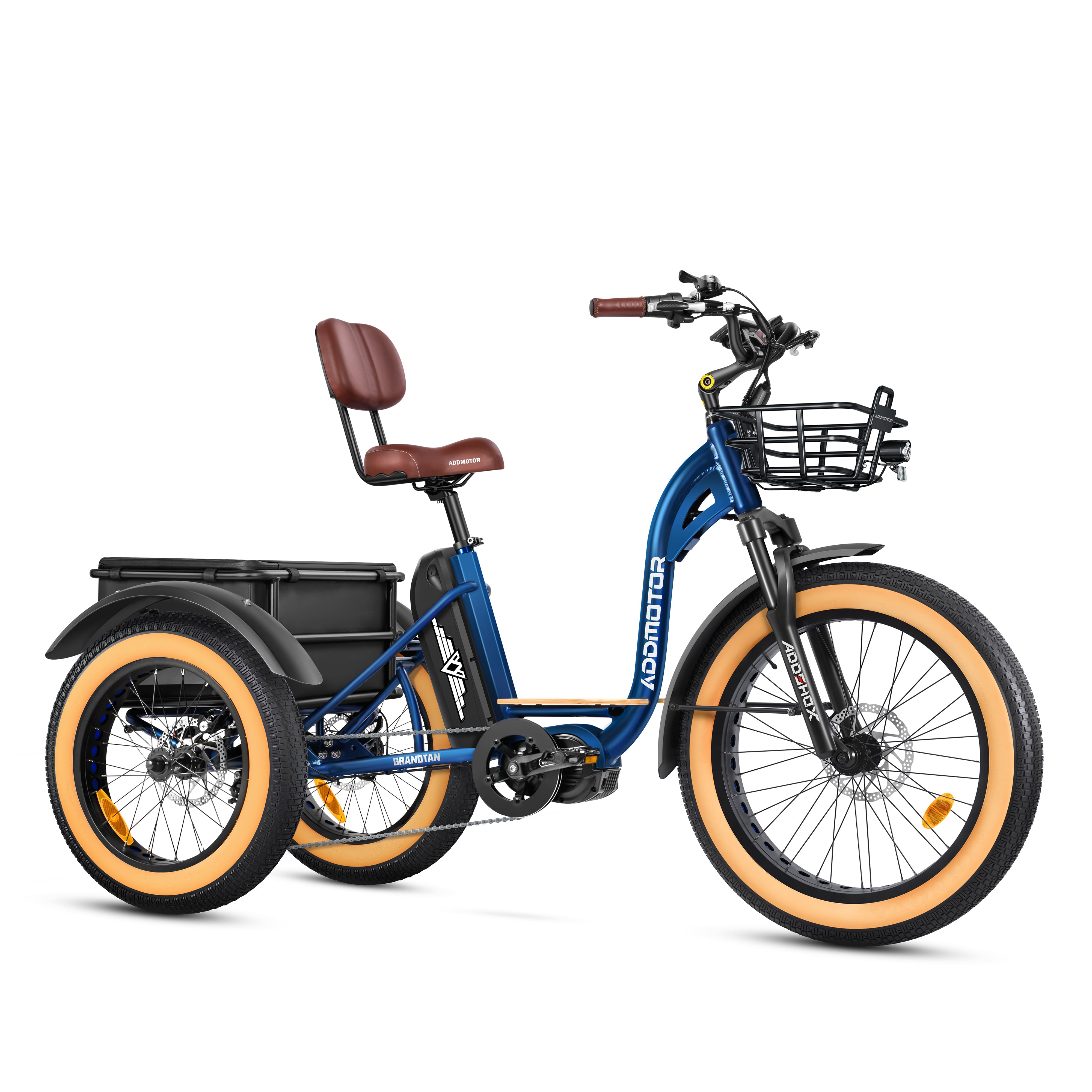 Grandtan Turbo Mid-Drive eTrike in Neptune Blue