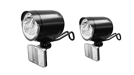 E-325 electric cargo bike dual headlights