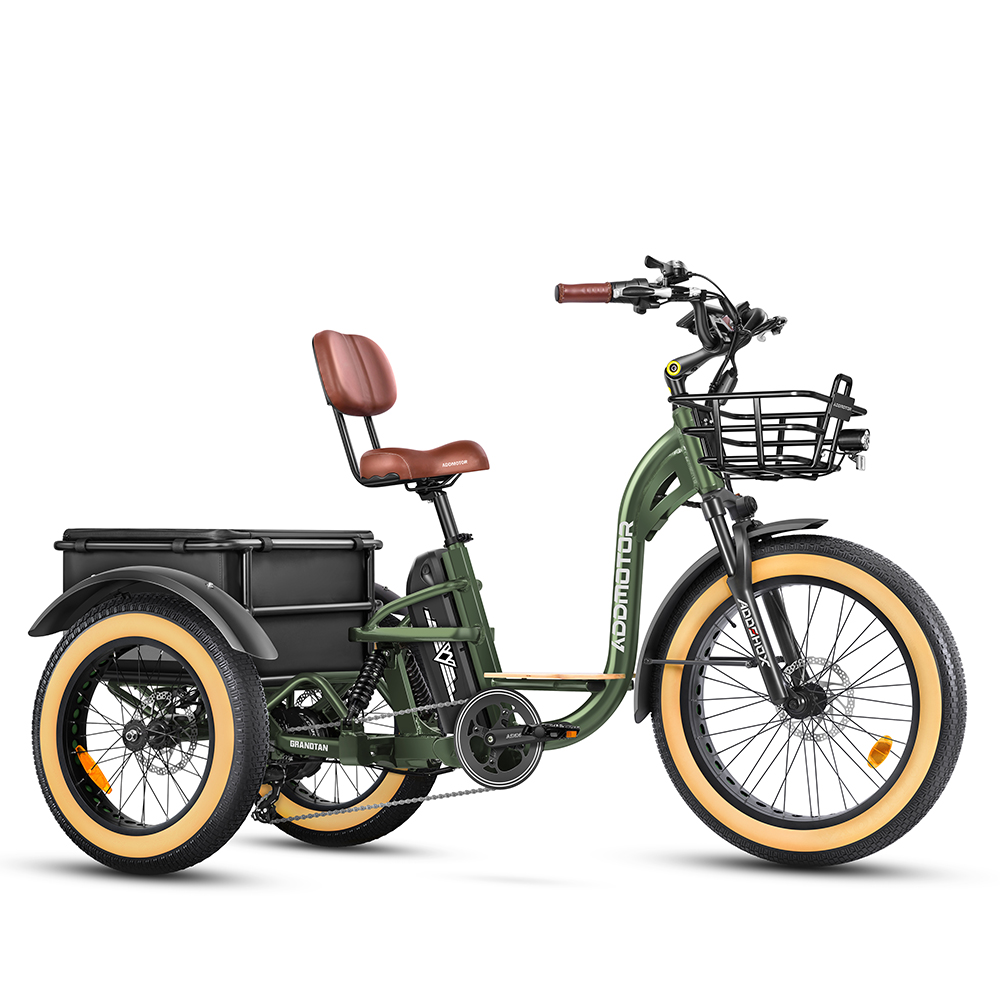 Grandtan X Full-Suspension eTrike in Army Green