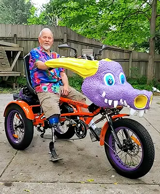 people who are disabled can also ride the Arisetan mni e trike