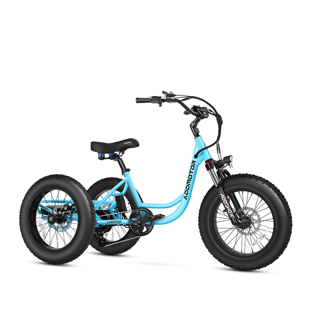 Landtan Fat Tire eTrike in Blue
