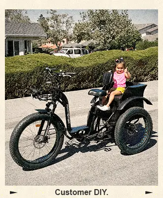 Riding a fat tire electric trike to the park