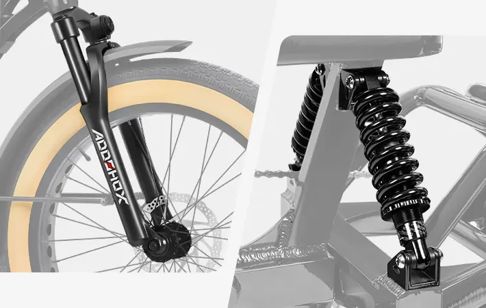 GRANDTAN X Electric Tricycle's full suspensions