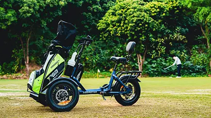 Spytan X electric trike in the golf course