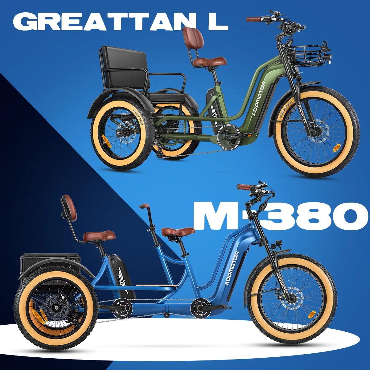 Tandem Electric Trike vs. Electric Tricycle Rickshaw