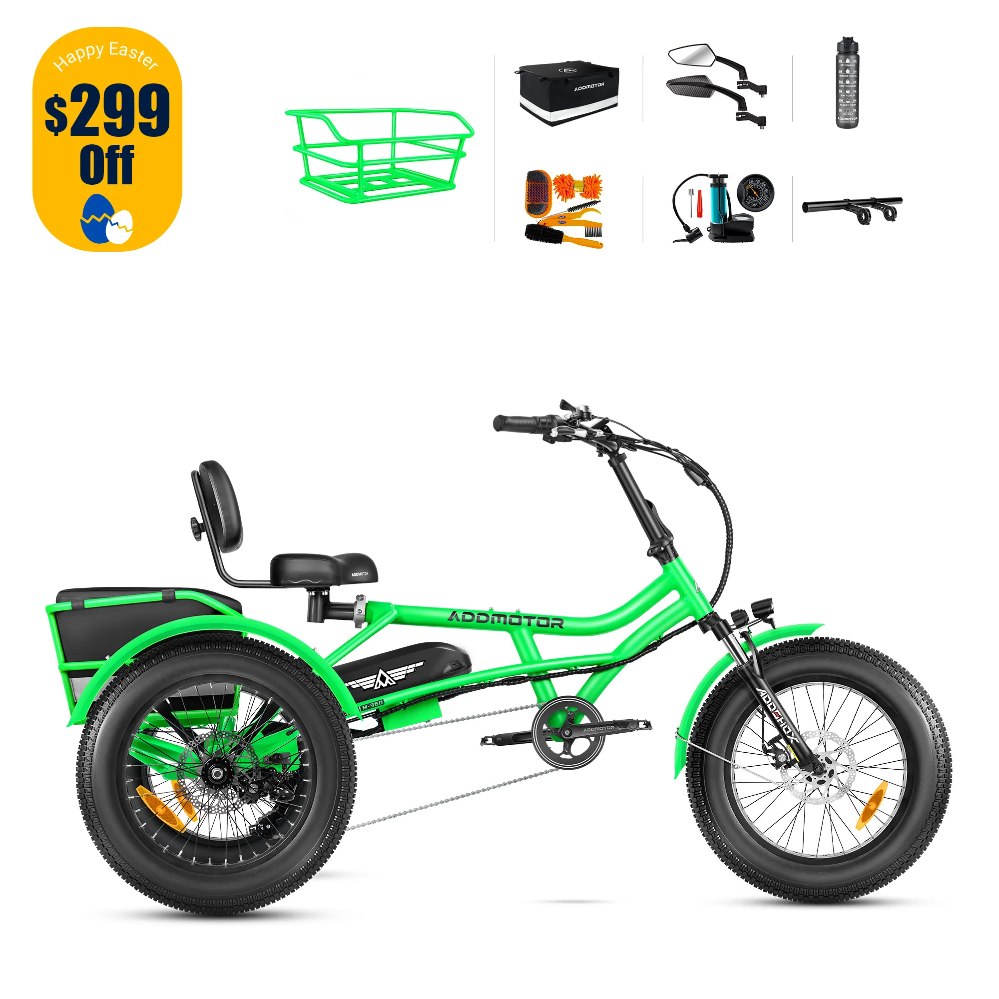 Addmotor HEROTRI M-365X Adult Electric Trike | Banana Seat Trike