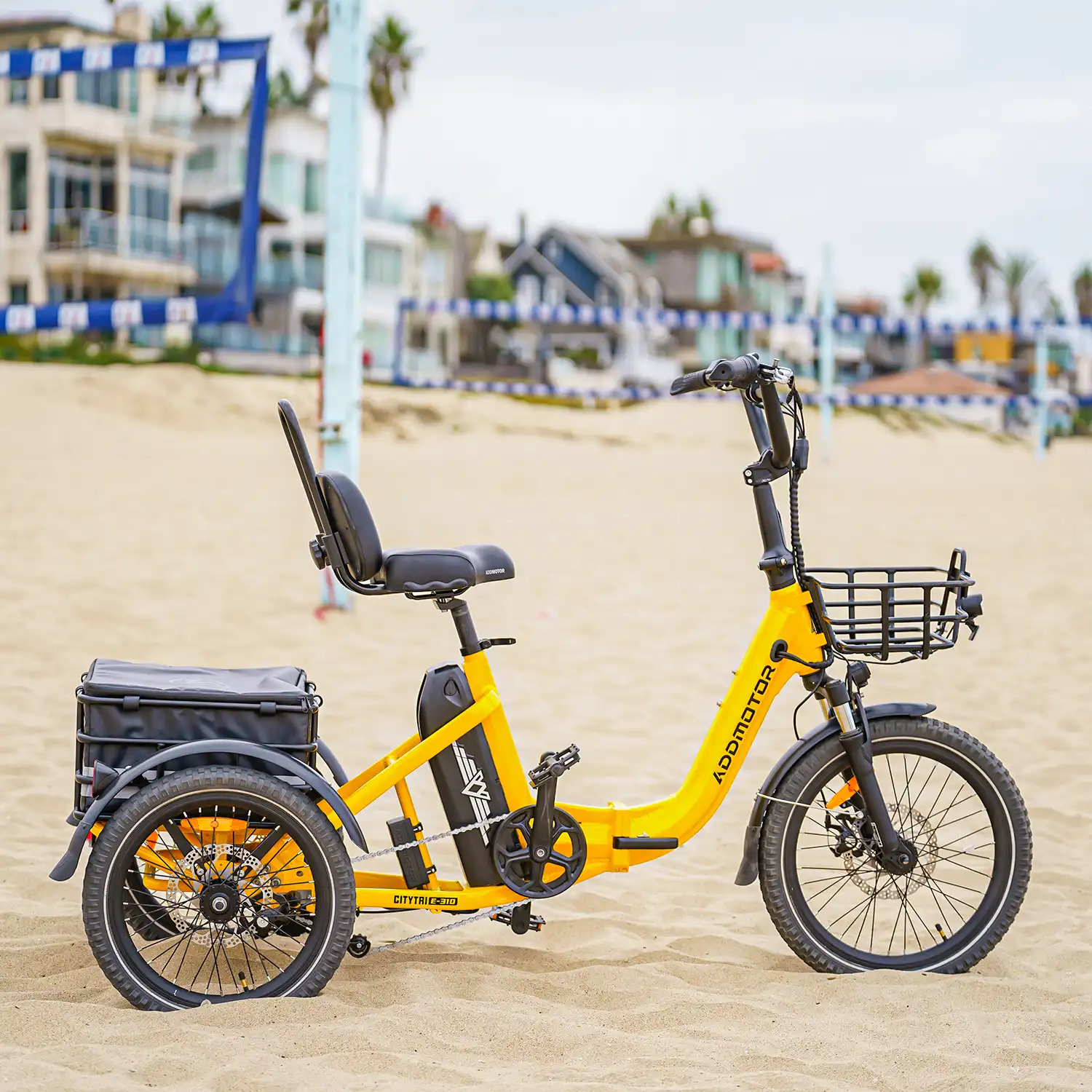 Addmotor M-310 Yellow on the beach