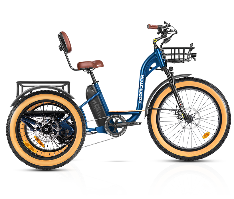 M-340 color display-Neptune Blue Grandtan Plus Electric Trike