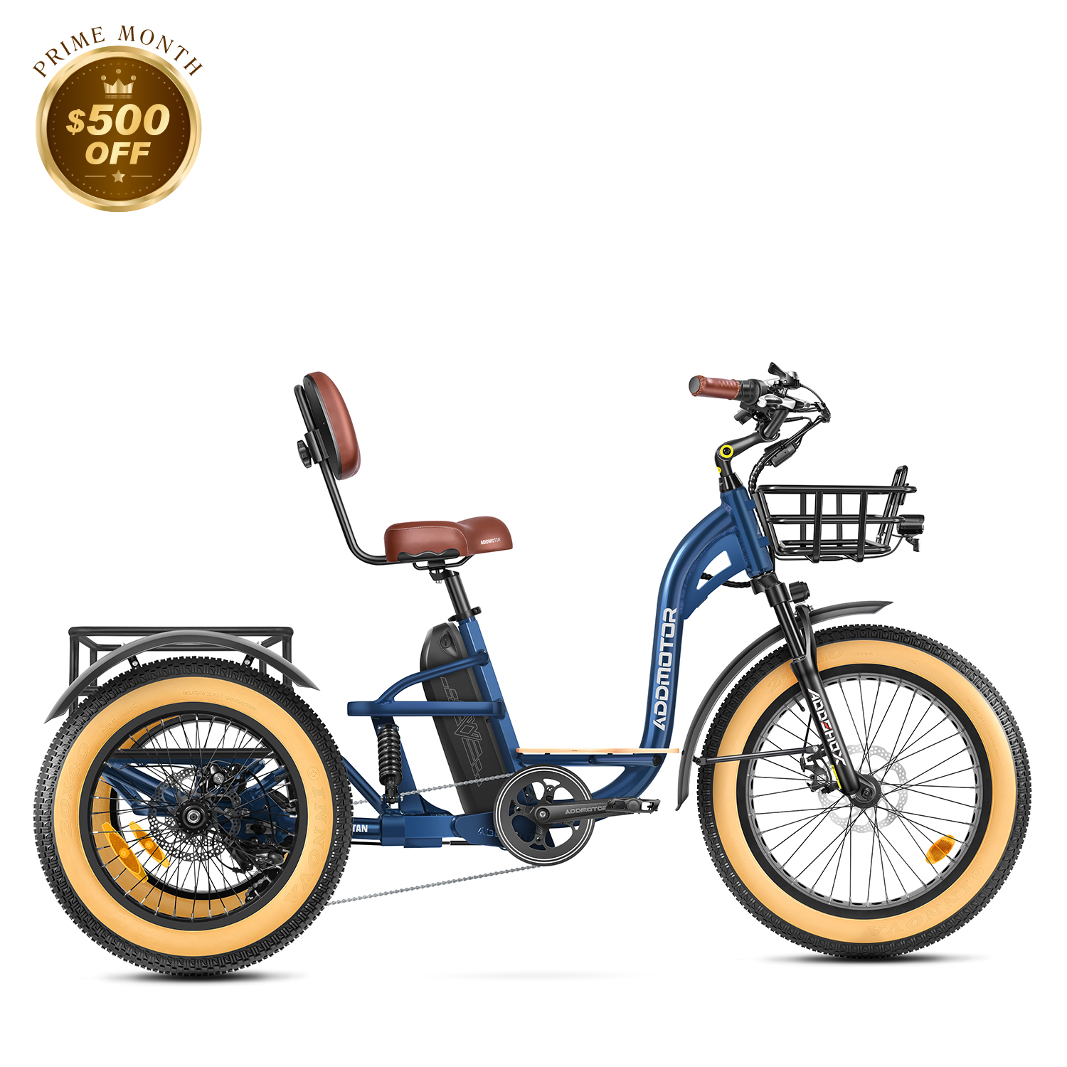 Best Full Suspension Electric Trike Addmotor Grandtan X - Main Image