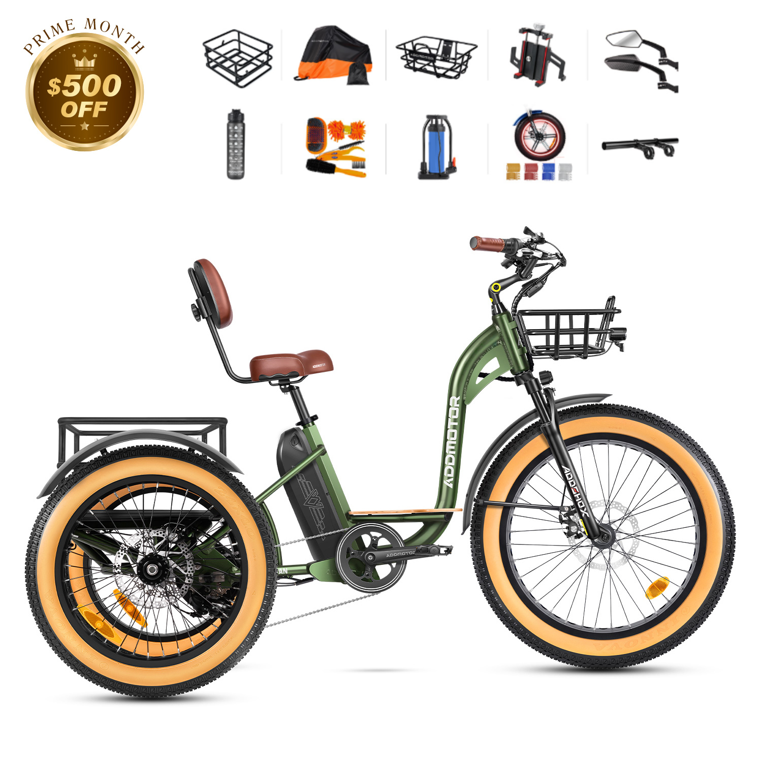 Addmotor Grandtan Plus M-340 Fat Tire Electric Trike