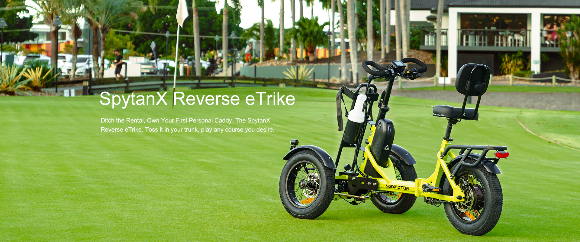 Addmotor SpytanX Reverse eTrike - 2 Front Wheel eBike