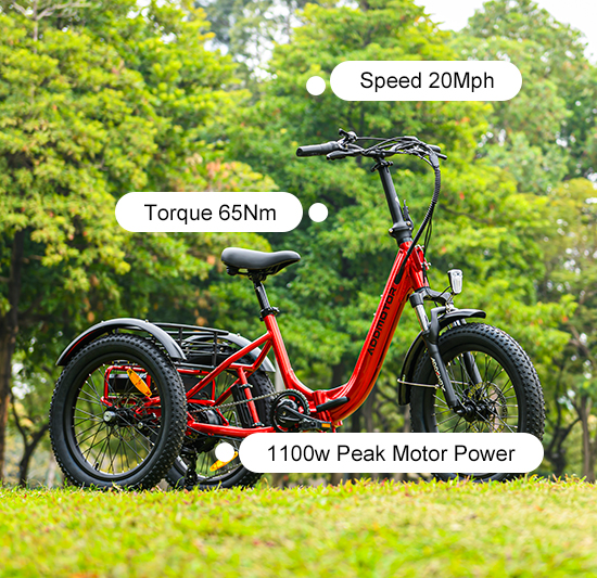 Addmotor Citytan M-315 Folding Electric Trike | Compact But Powerful