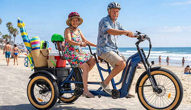 Addmotor M-380 Tandem eTrike Appearance & Passenger Setup