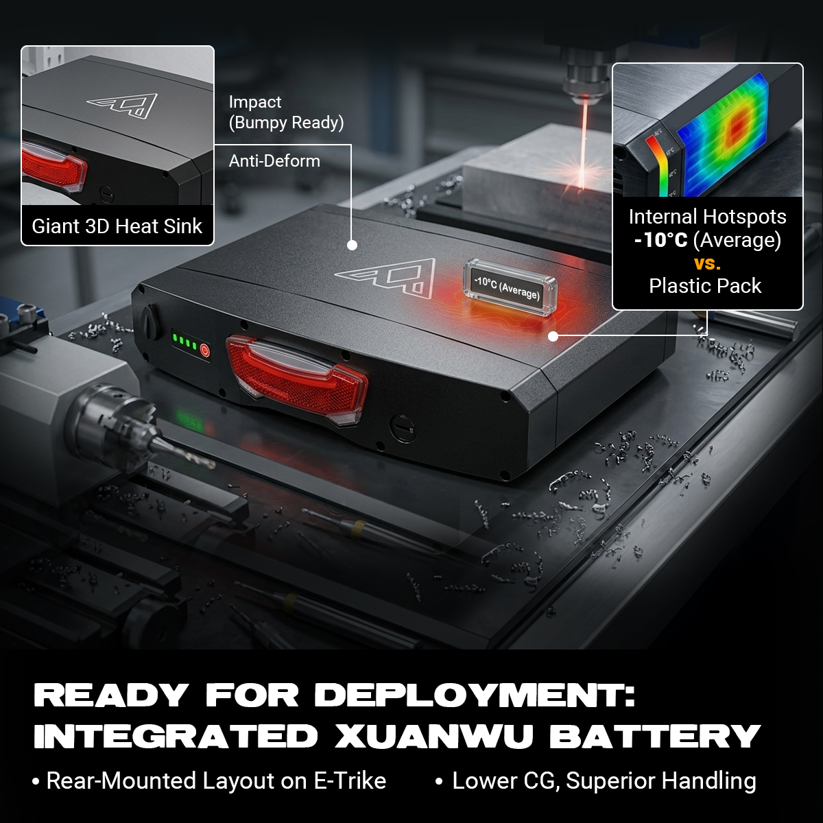48V 20Ah Xuanwu Full‑Potting Battery