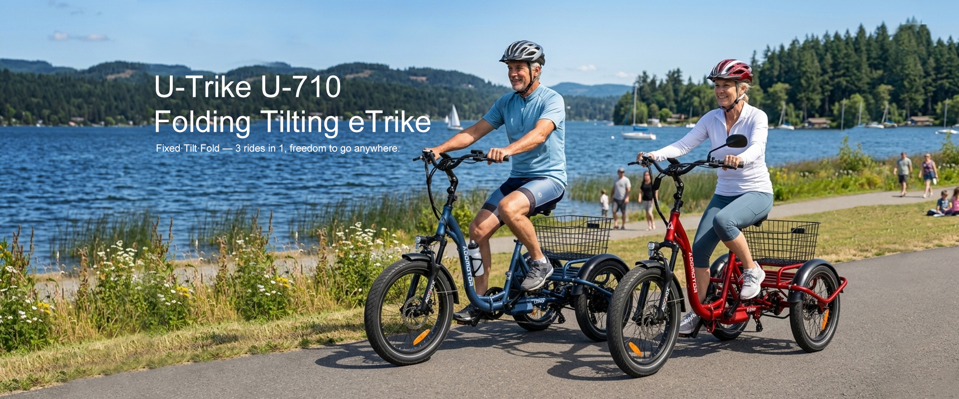 New Addmotor U-Trike U-710 Folding Dual-Mode Trike