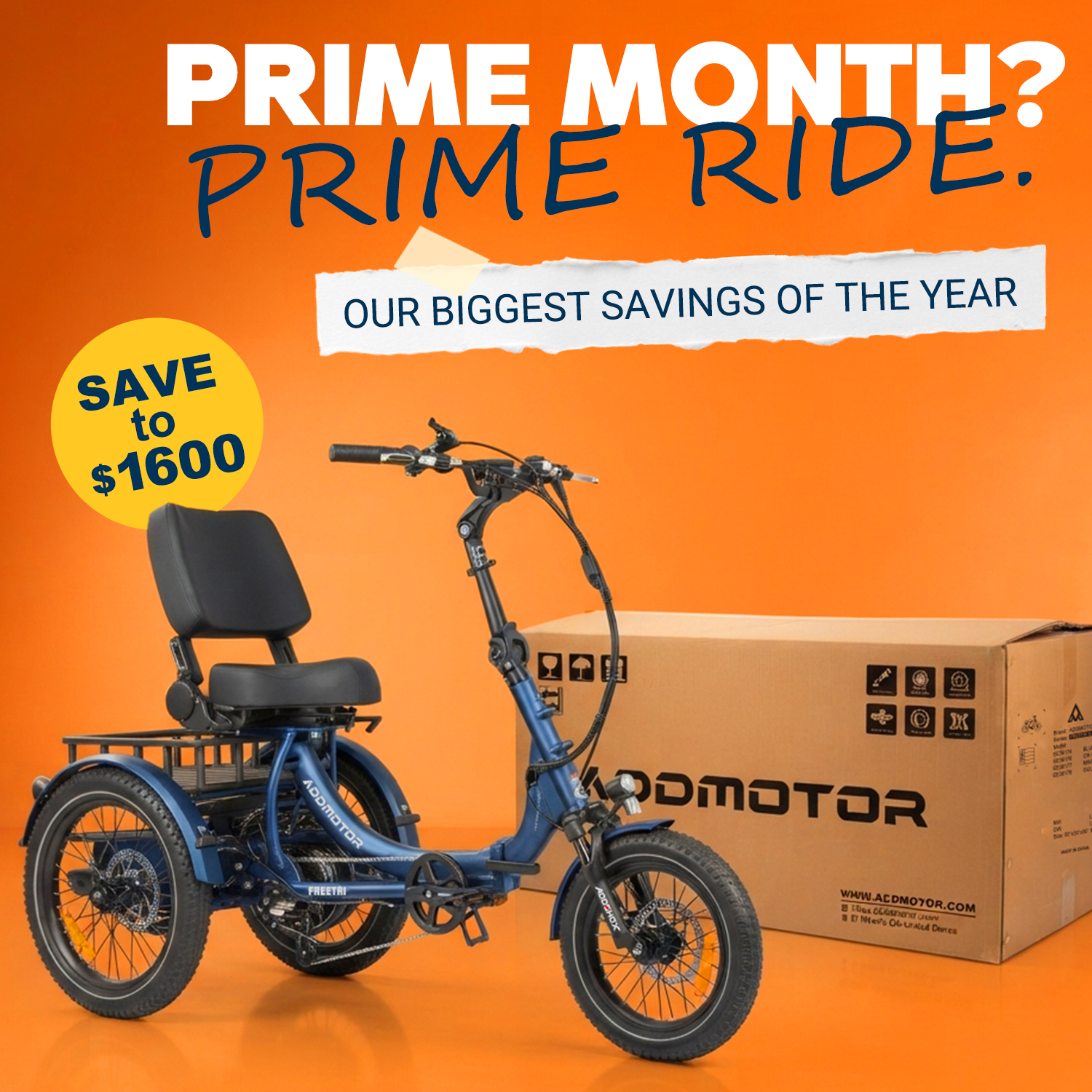 Addmotor Prime Month 2026: Best Electric Trikes for Sale & Deals Guide